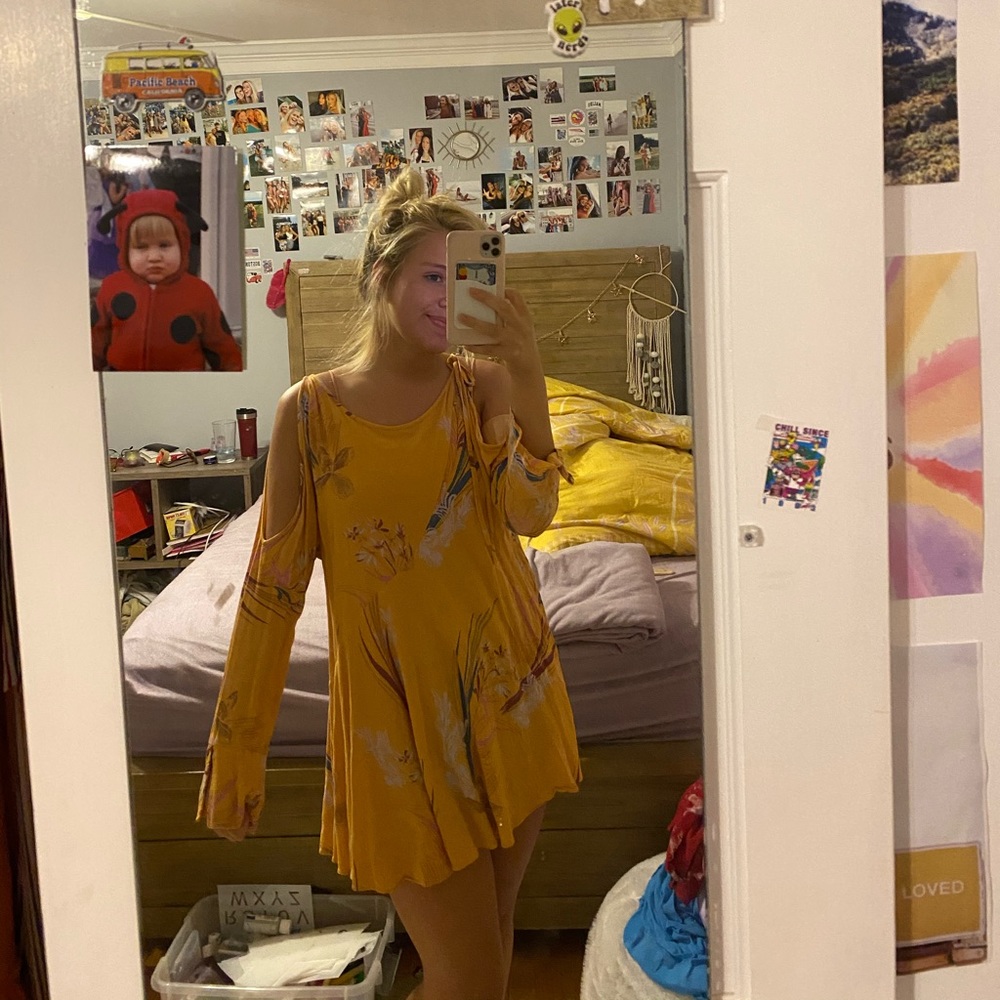 Free people dress yellow
